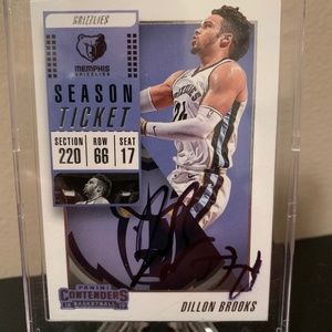 Dillon Brooks Memphis Grizzlies autographed basketball card